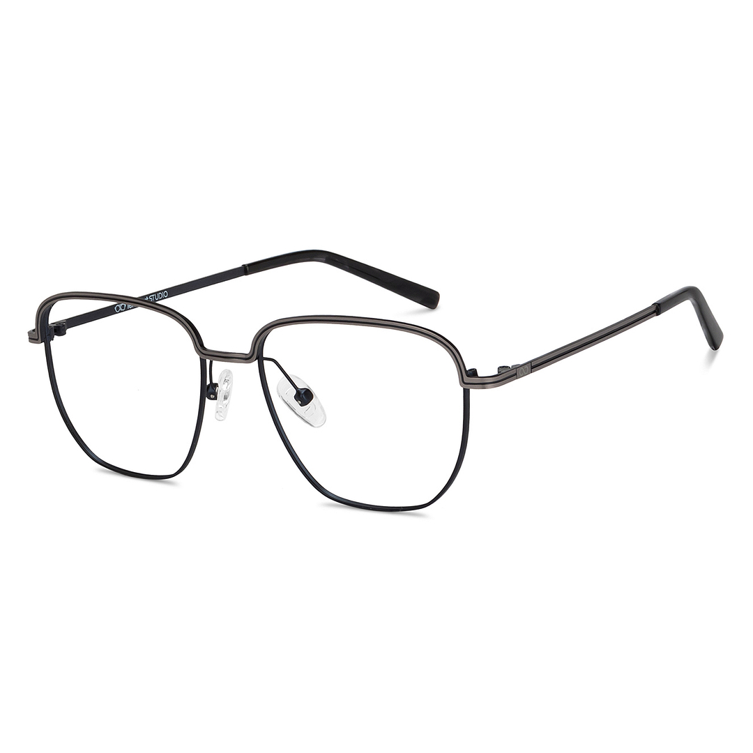Lenskart Studio Online Mid Gunmetal Full Rim Geometric left side