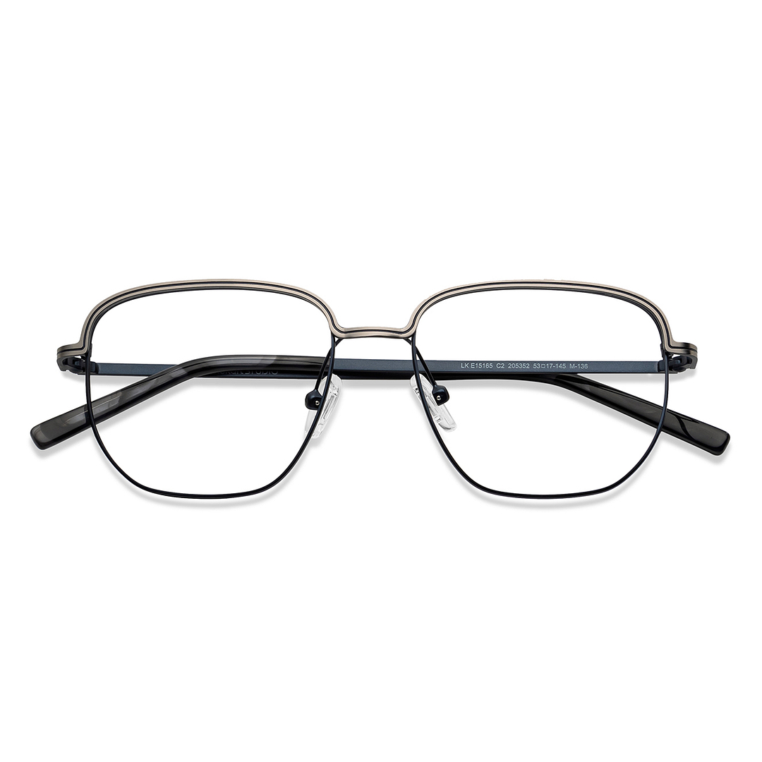 Lenskart Studio Online Mid Gunmetal Full Rim Geometric left side