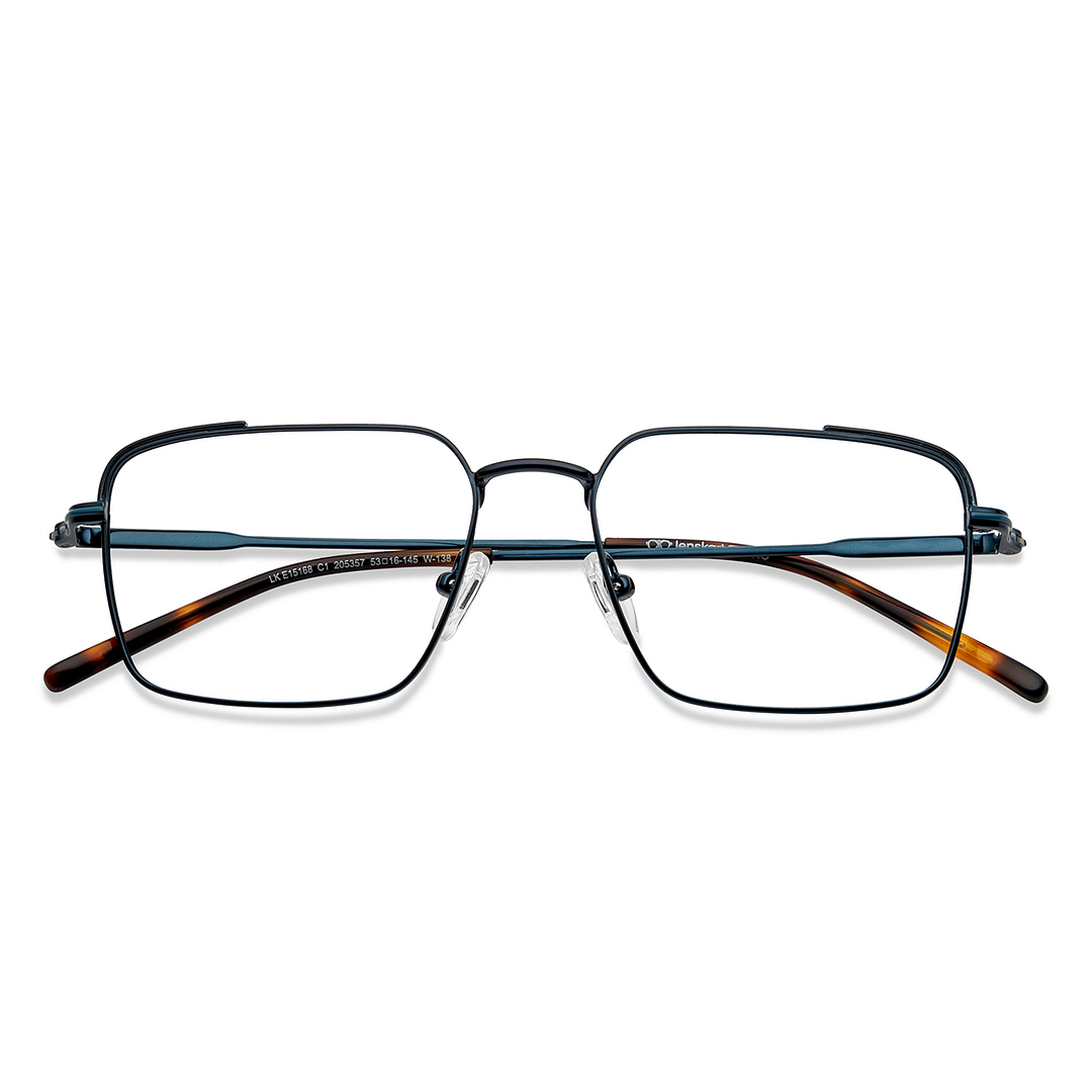 Lenskart Studio Online Sky Blue Full Rim Square left side