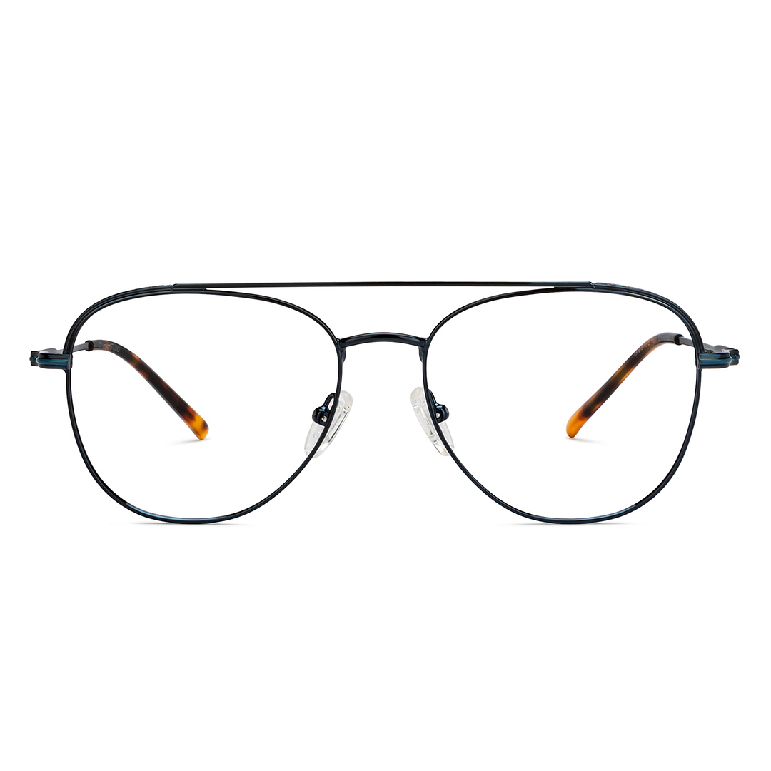 Lenskart Studio Online Sky Blue Full Rim Aviator left side