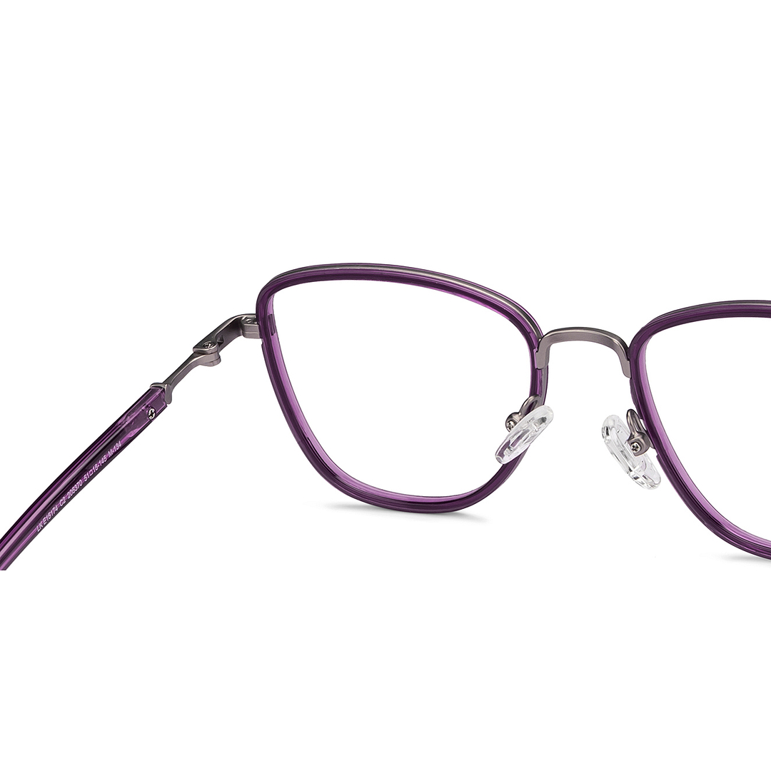 Lenskart Studio Online Purple Full Rim Cat Eye left side