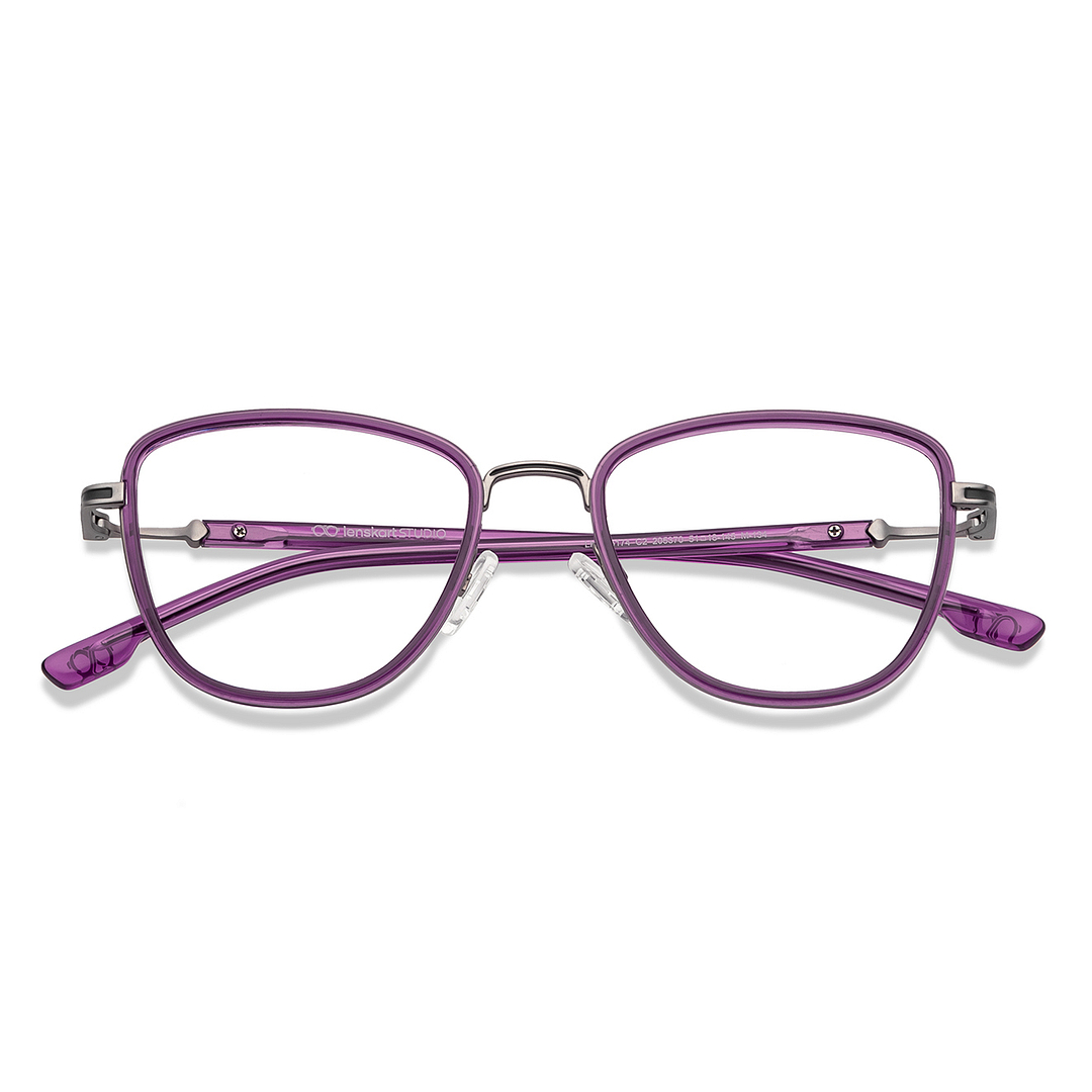 Lenskart Studio Online Purple Full Rim Cat Eye right side