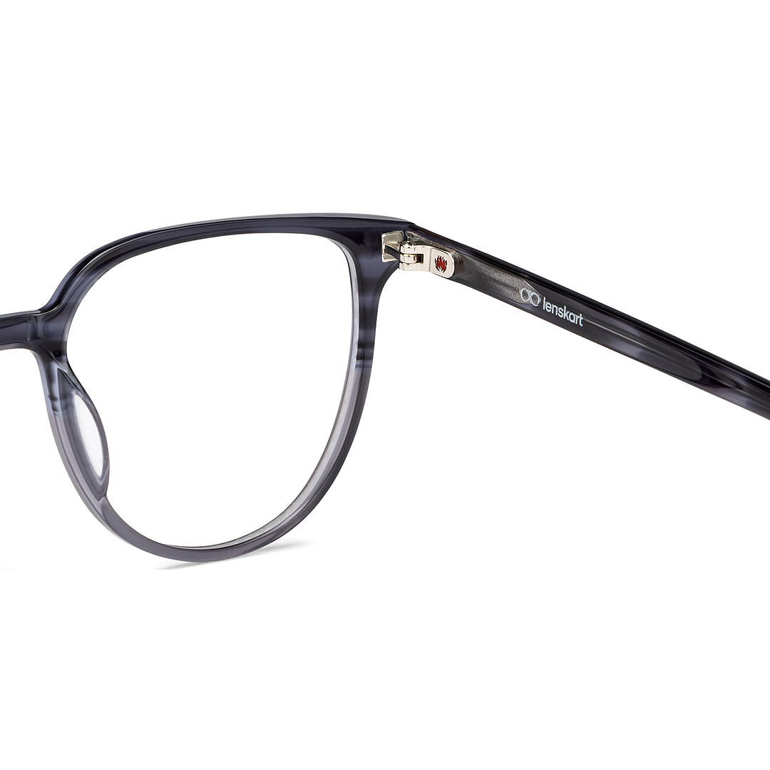 Lenskart Gray Transparent Full Rim Round right side