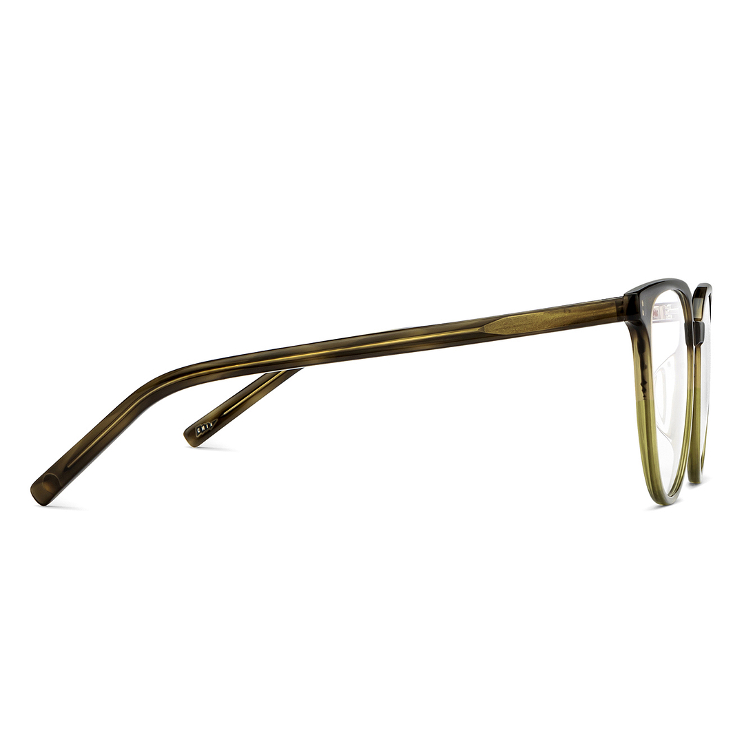 Lenskart Green Transparent Full Rim Round left side
