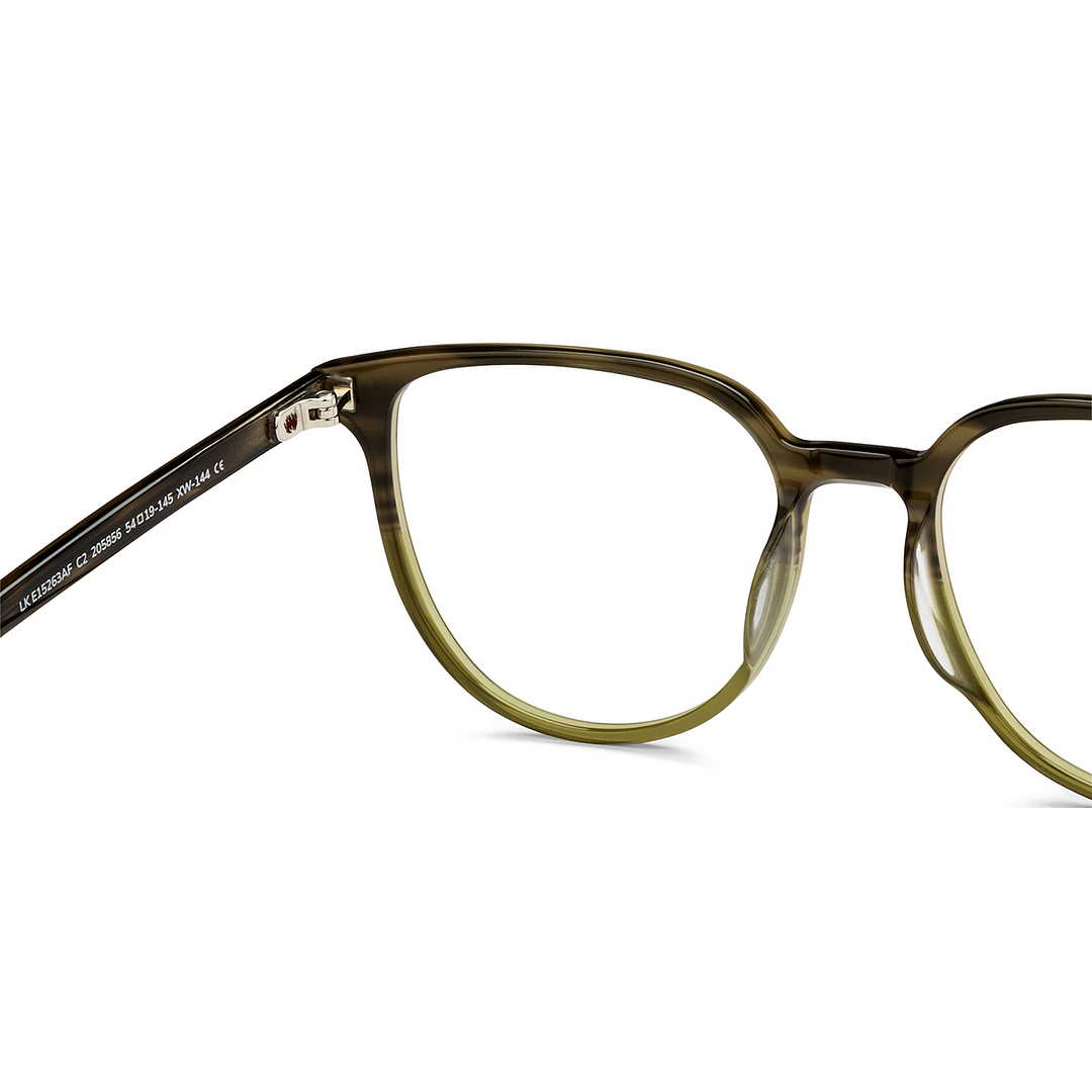 Lenskart Green Transparent Full Rim Round right side