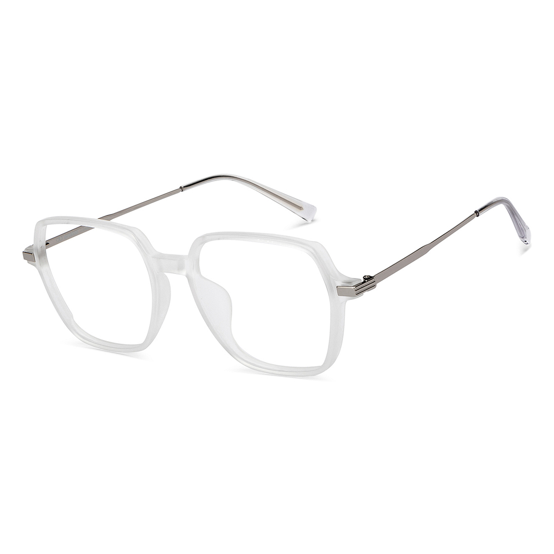 Lenskart White Full Rim Geometric left side