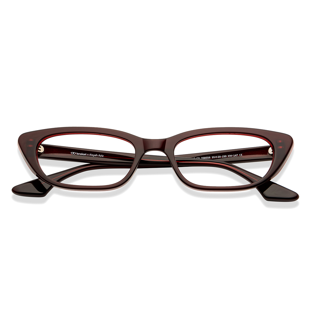 Lenskart Air Red Full Rim Cat Eye left side