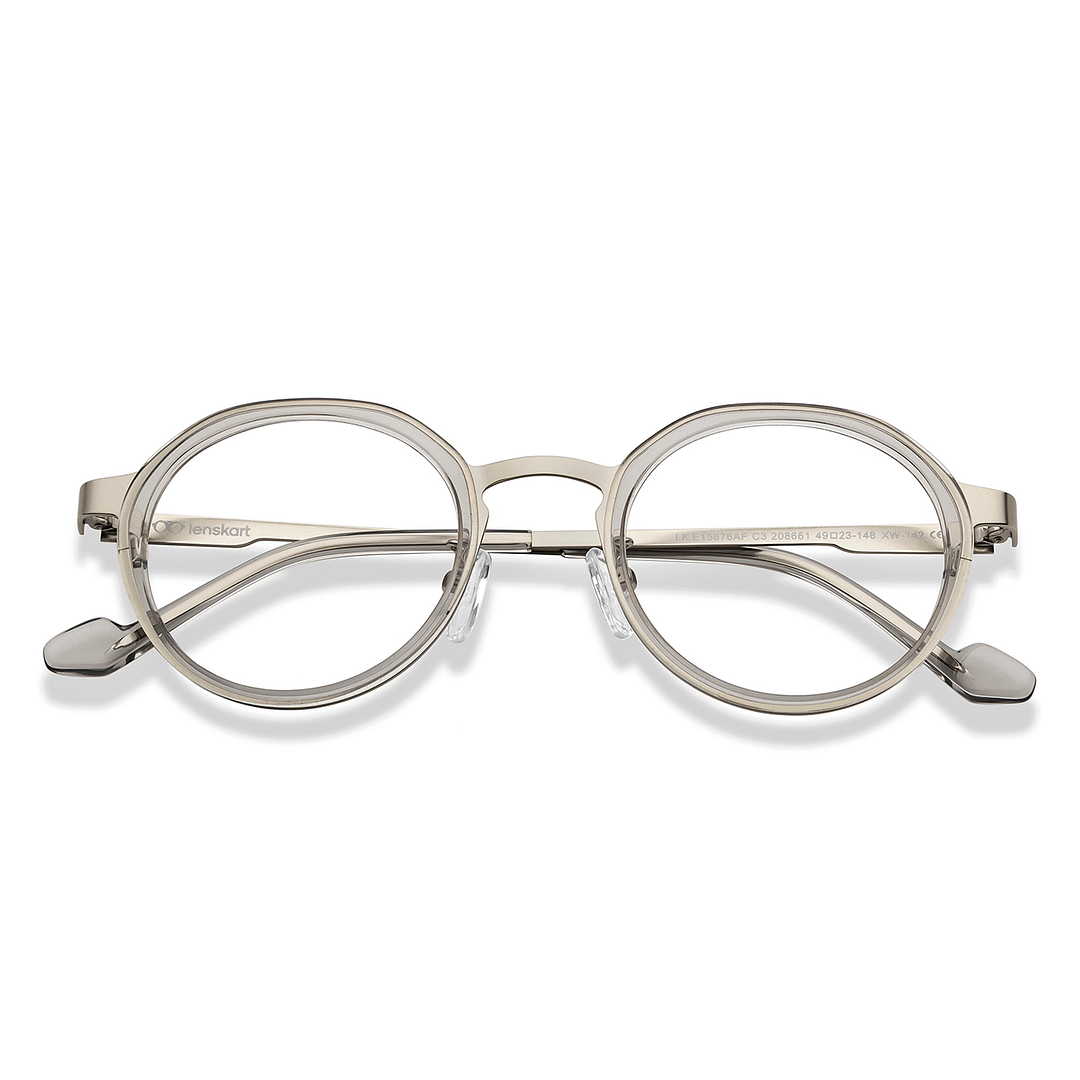 Lenskart Silver Full Rim Round left side