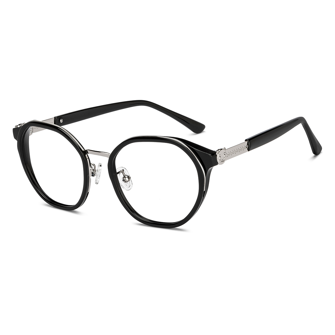 Lenskart Silver Full Rim Geometric left side