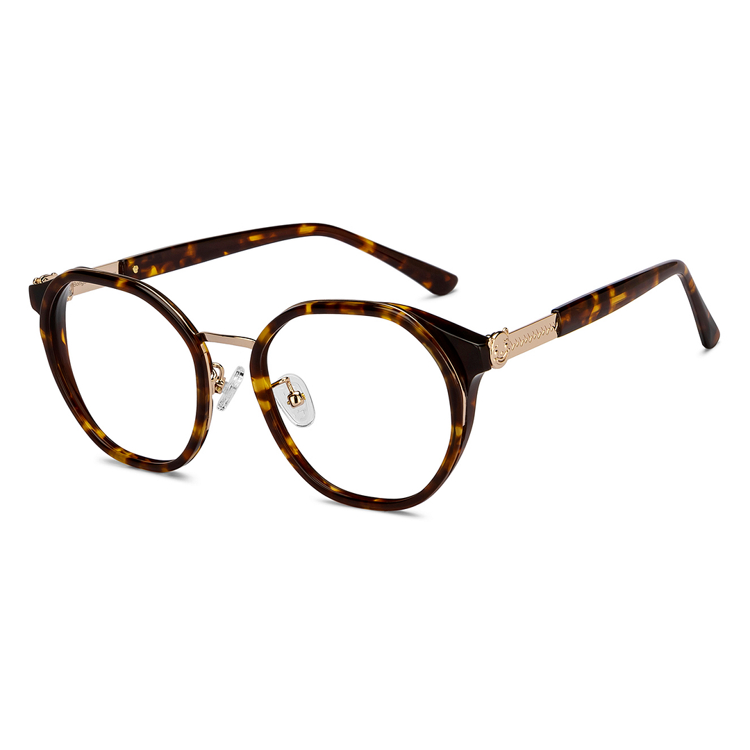 Lenskart Gold Full Rim Geometric left side