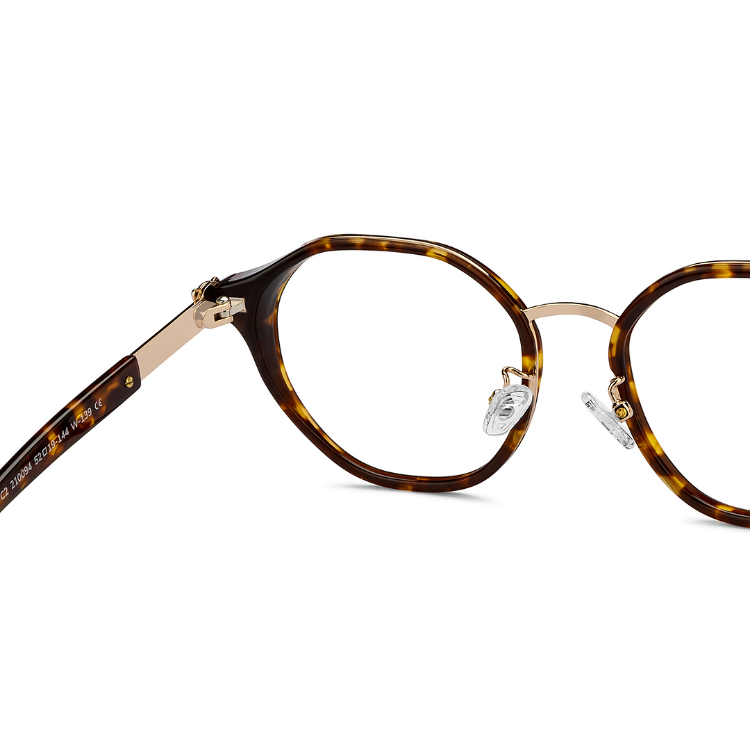 Lenskart Gold Full Rim Geometric left side