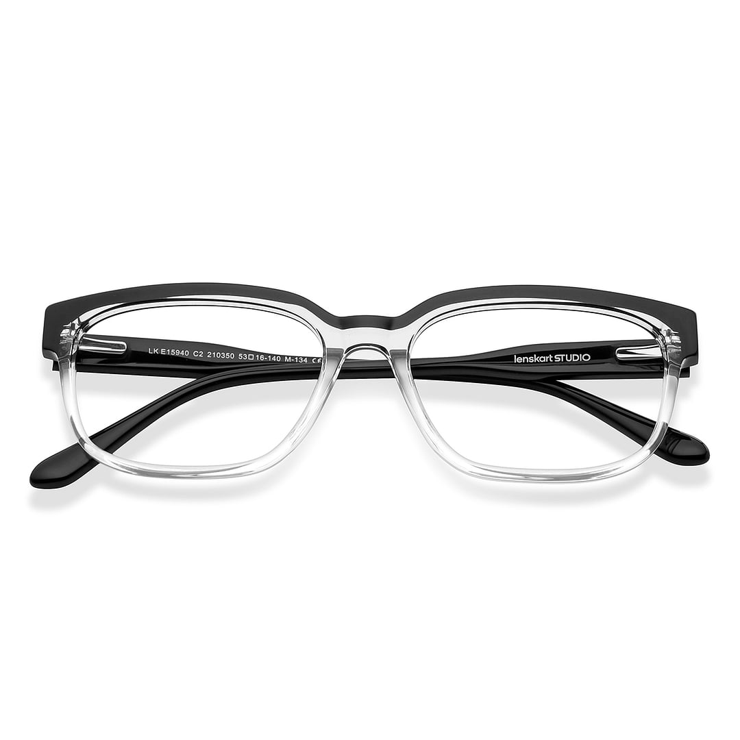 استوديو لينسكارت أسود شفاف حافة كاملة المستطيل left side