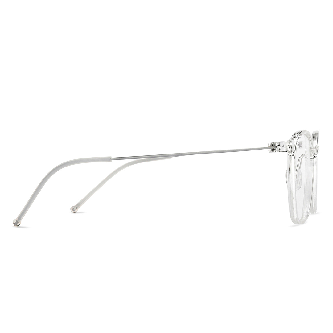 Lenskart Crystal Transparent Full Rim Round left side