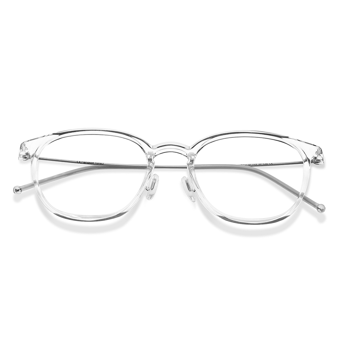Lenskart Crystal Transparent Full Rim Round left side