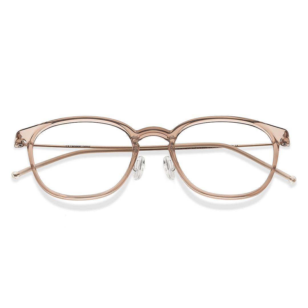 Lenskart Light Brown Full Rim Round left side