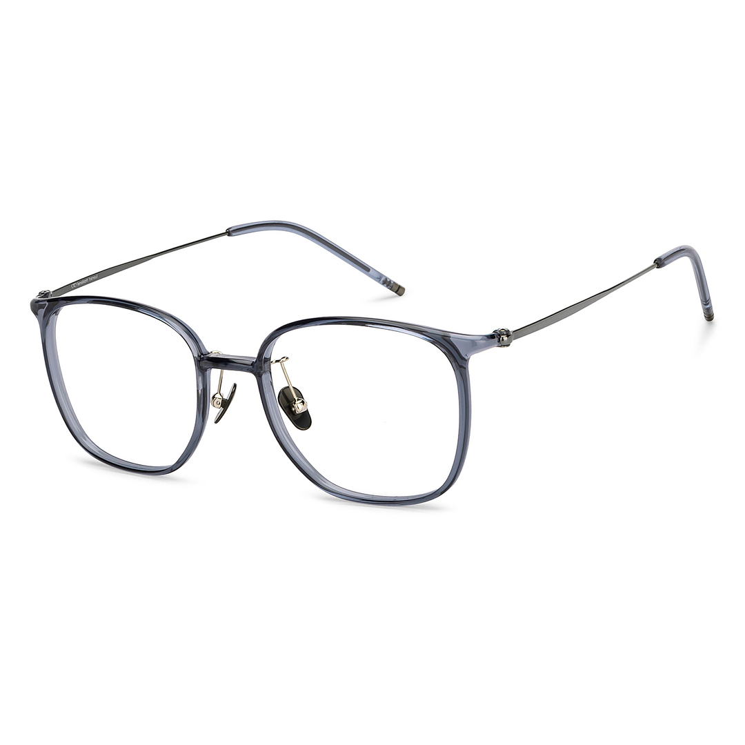 Lenskart Blue Transparent Full Rim Square left side