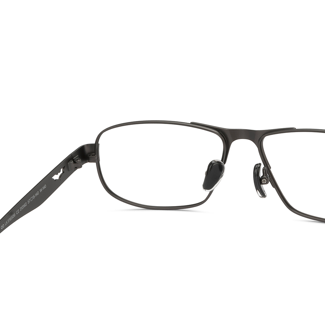 Lenskart STUDIO Mid Gunmetal Full Rim Rectangle left side