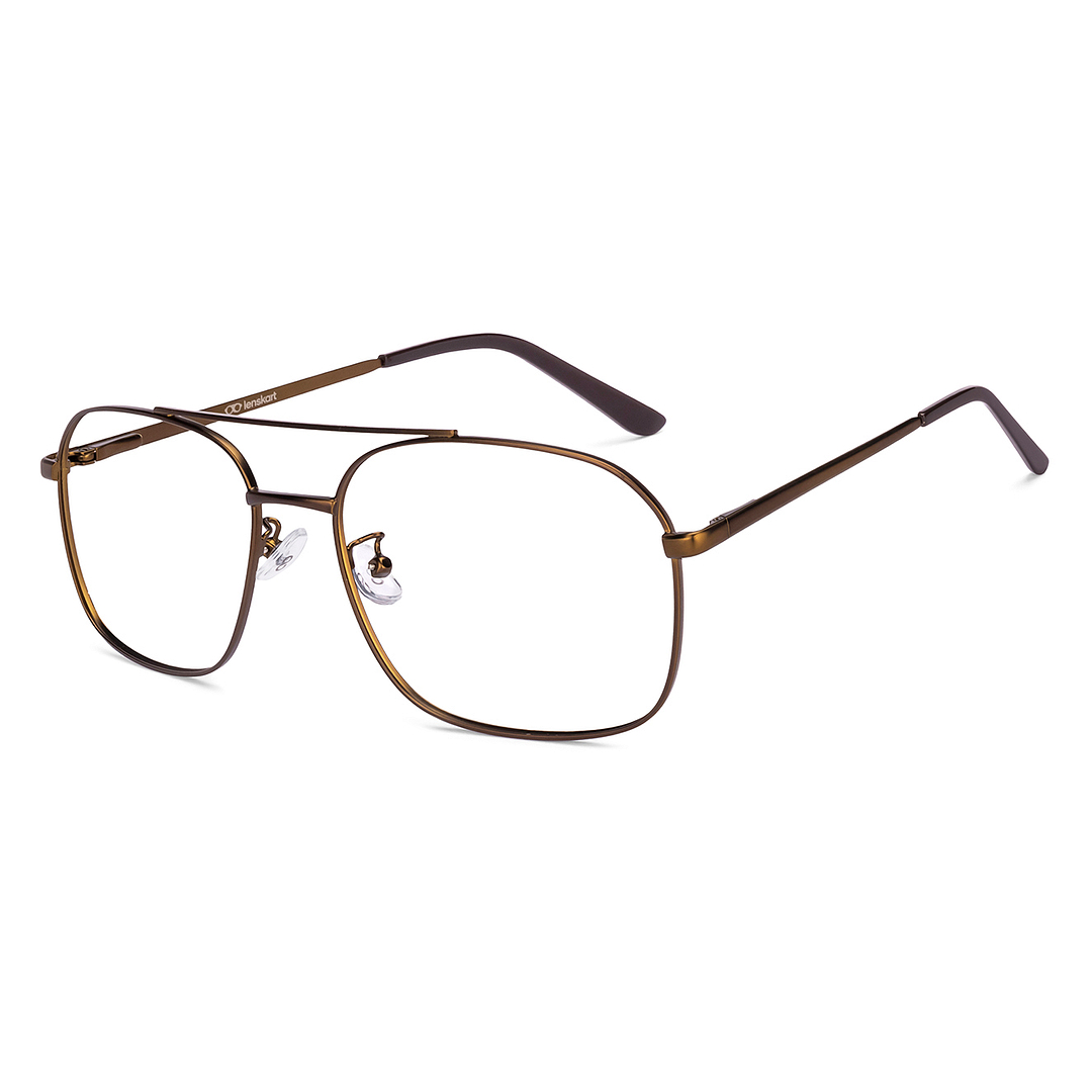 Lenskart Dark Brown Full Rim Aviator left side