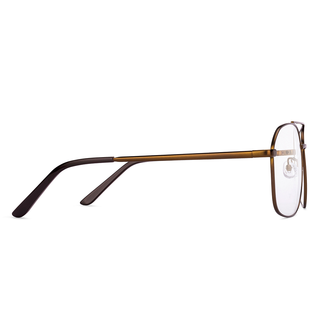 Lenskart Dark Brown Full Rim Aviator left side