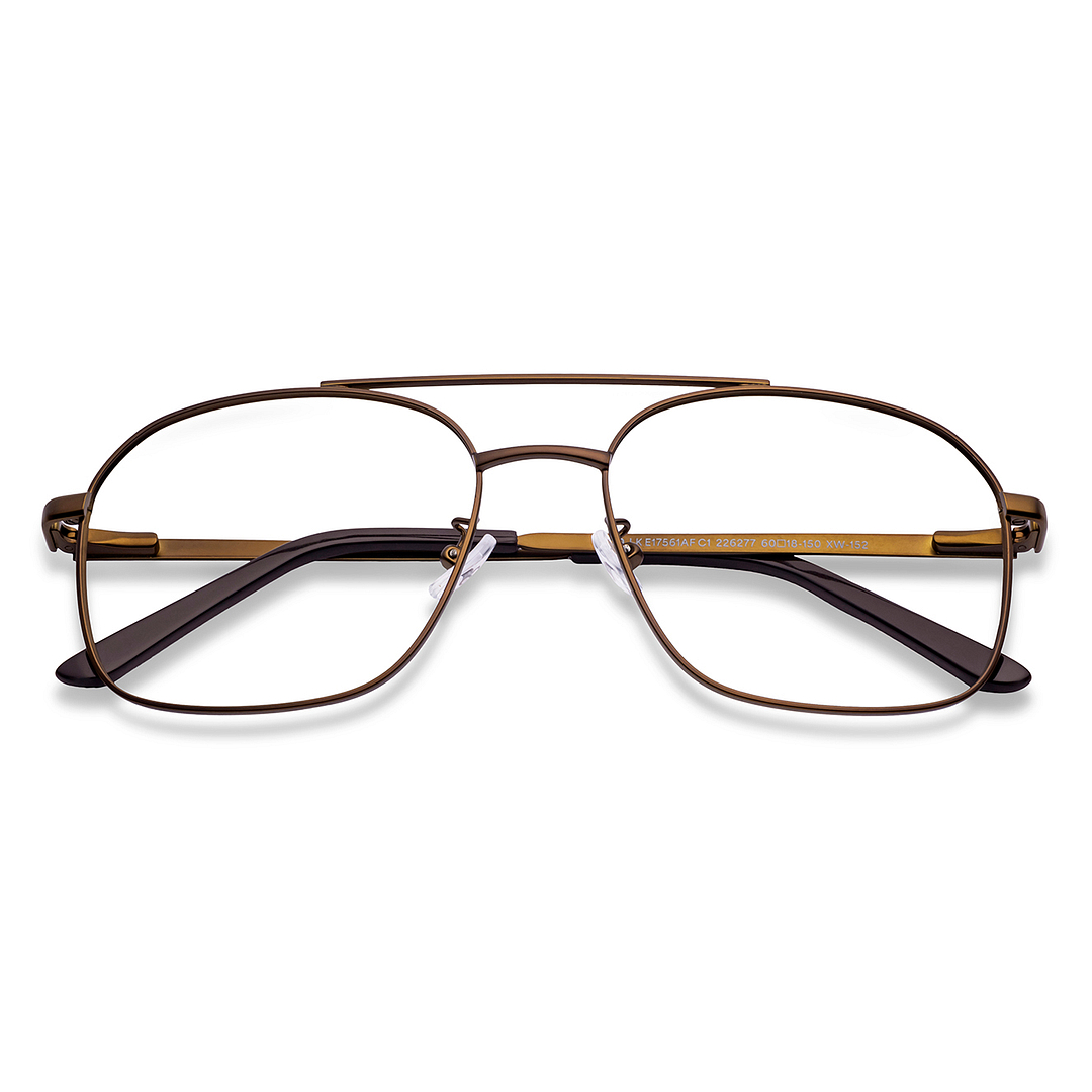 Lenskart Dark Brown Full Rim Aviator left side