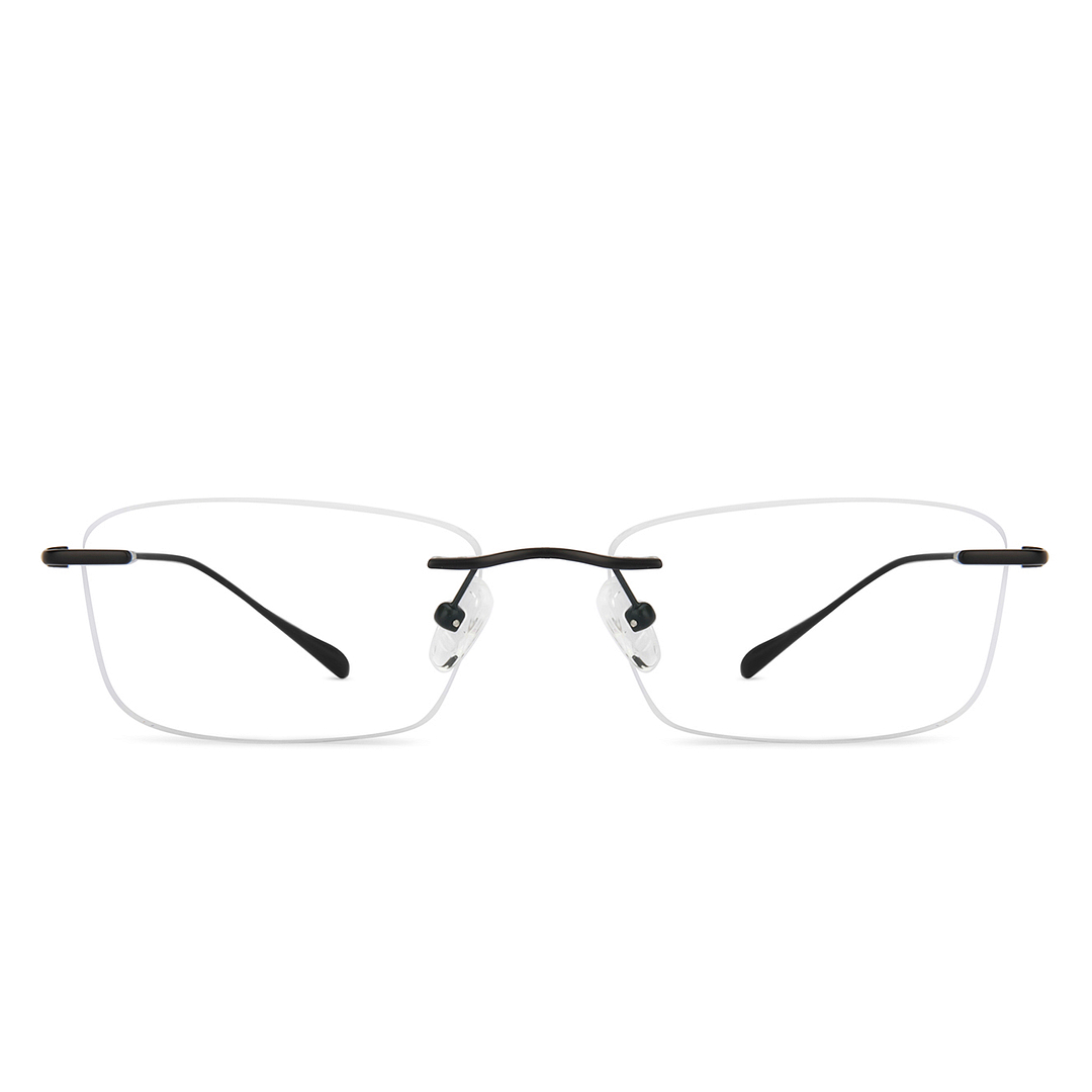 Lenskart Black Rimless Rectangle right side