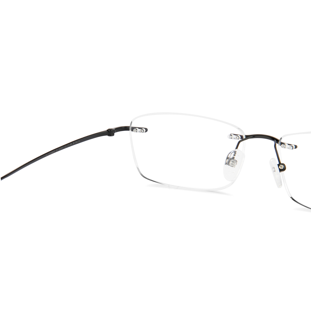 Lenskart Black Rimless Rectangle right side