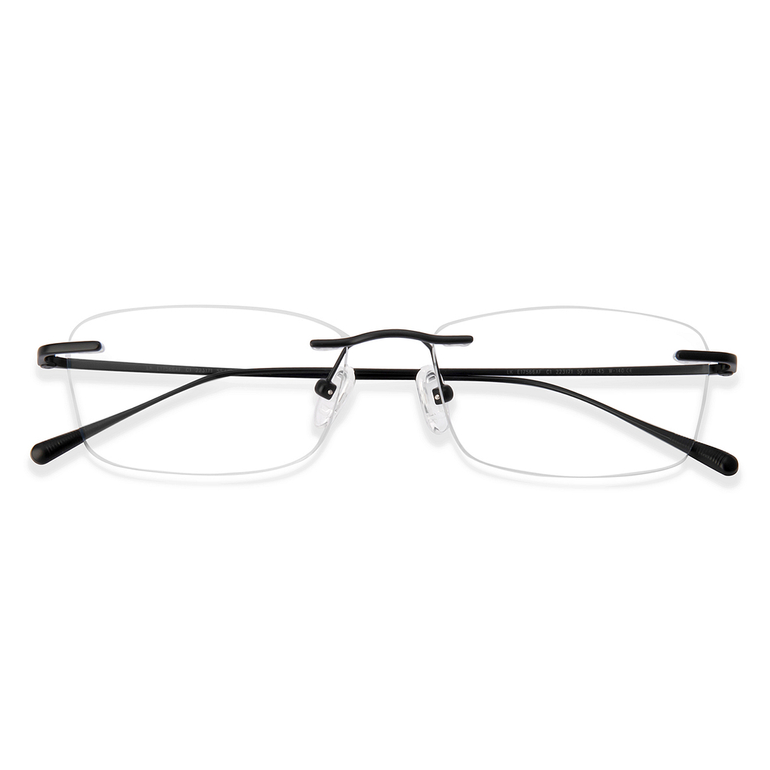 Lenskart Black Rimless Rectangle left side