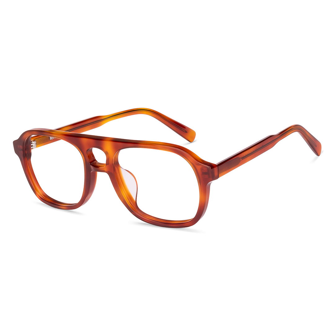Lenskart Orange Full Rim Aviator right side