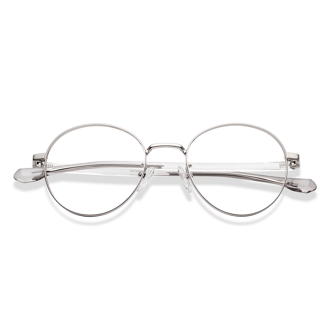 Lenskart Silver Full Rim Round left side
