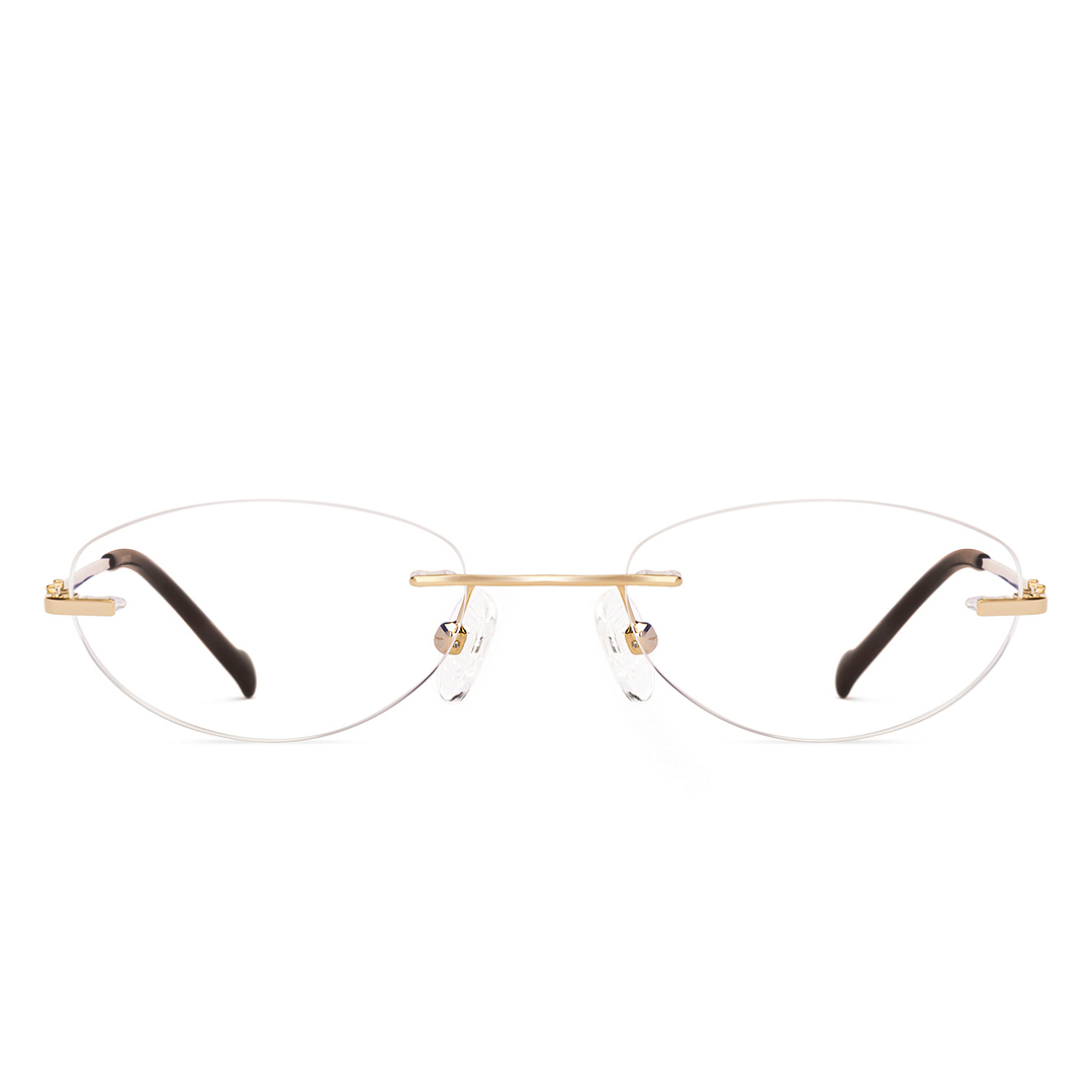 لينسكارت ذهب بدون حافة بيضاوي right side