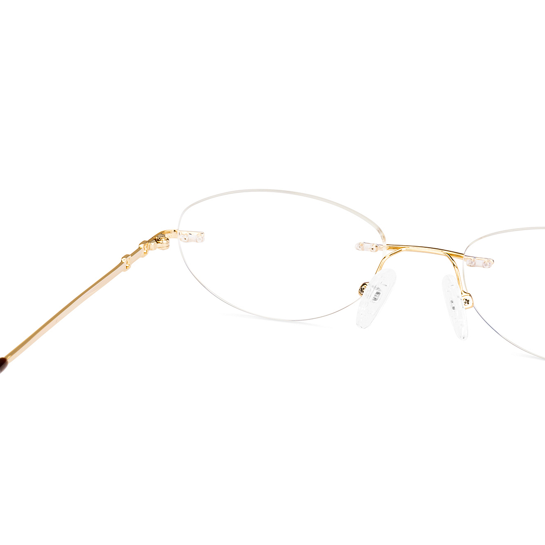 لينسكارت ذهب بدون حافة بيضاوي right side