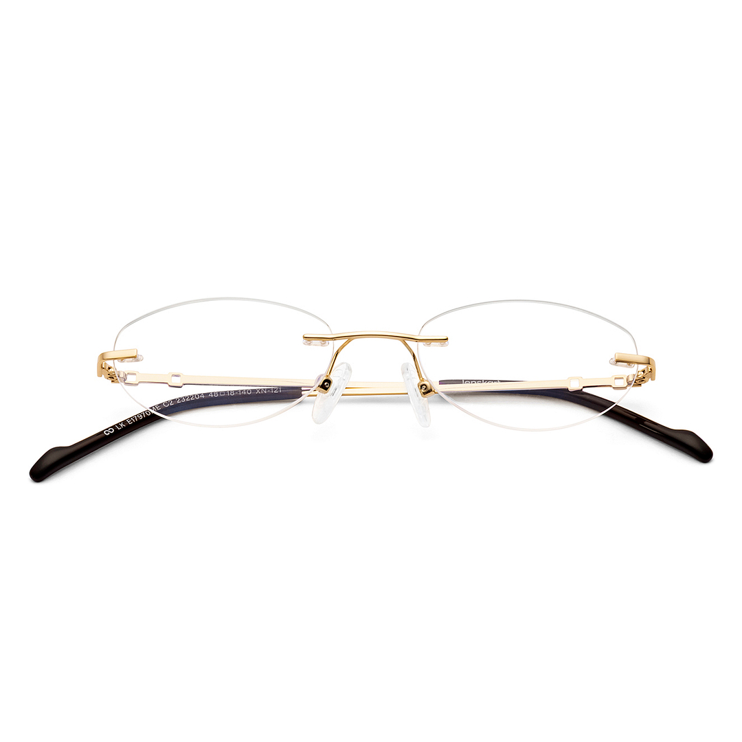 لينسكارت ذهب بدون حافة بيضاوي left side