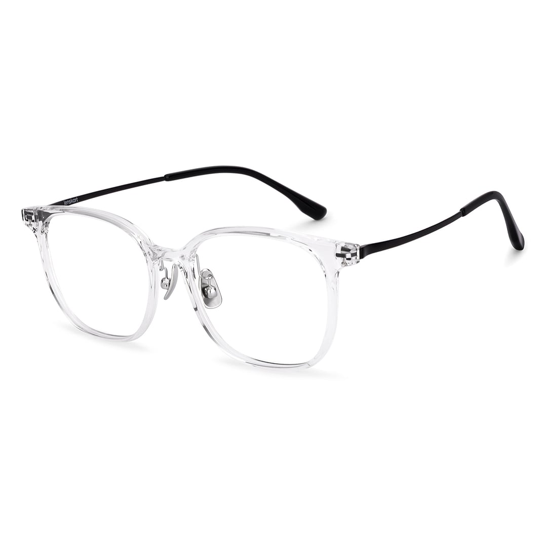 Lenskart Crystal Transparent Full Rim Square left side
