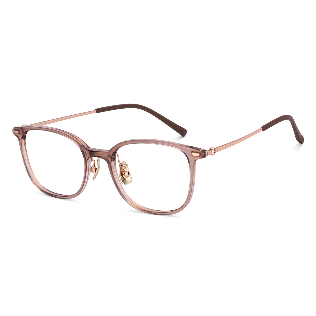 Lenskart Brown Transparent Full Rim Square left side