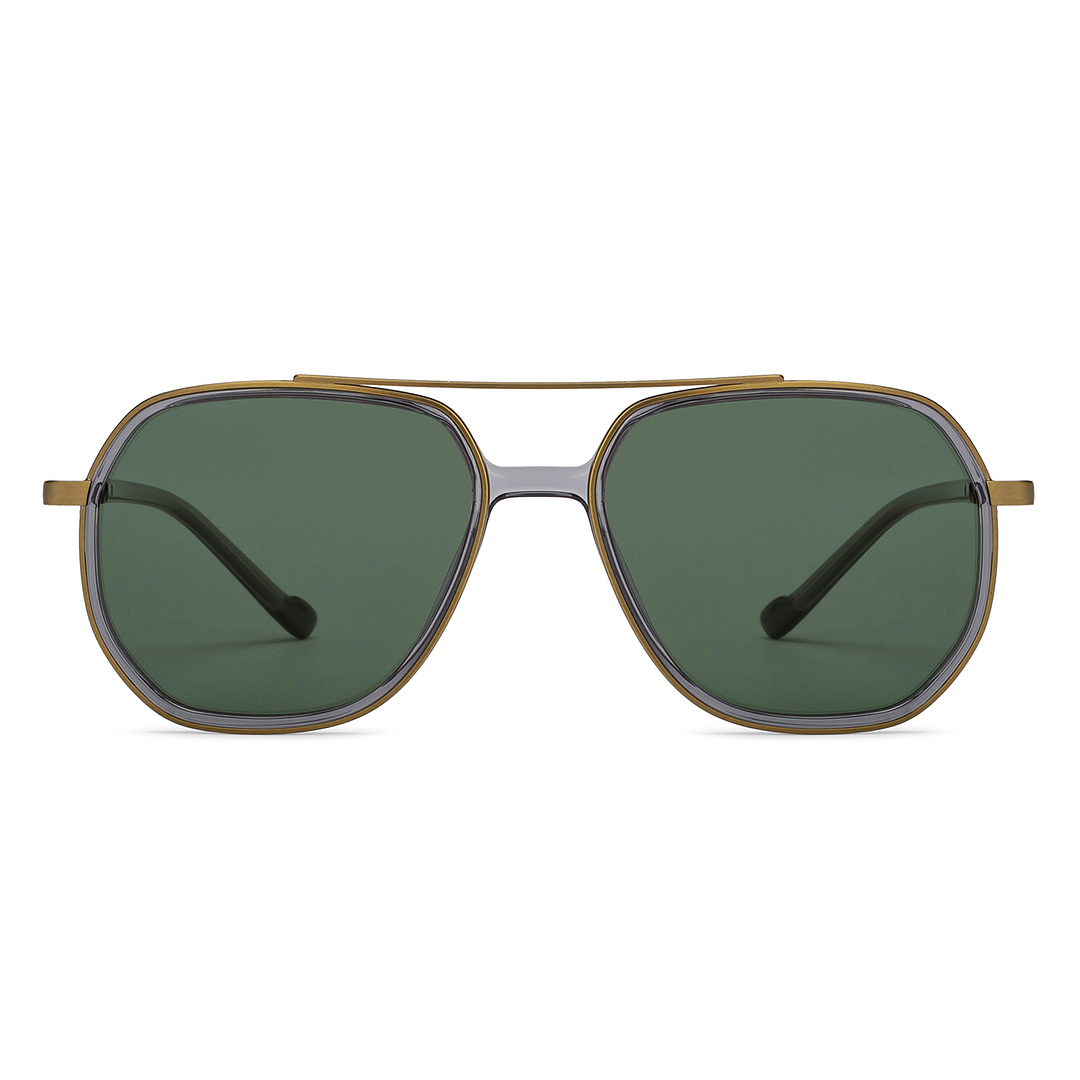 Lenskart Studio Online Gold Full Rim Geometric left side