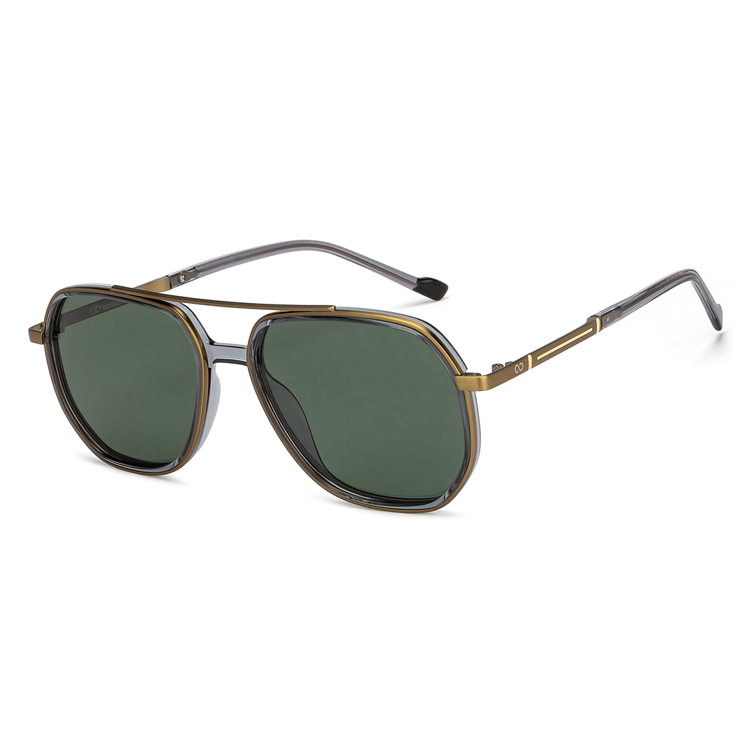 Lenskart Studio Online Gold Full Rim Geometric right side