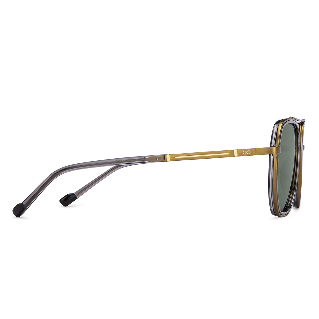 Lenskart Studio Online Gold Full Rim Geometric left side