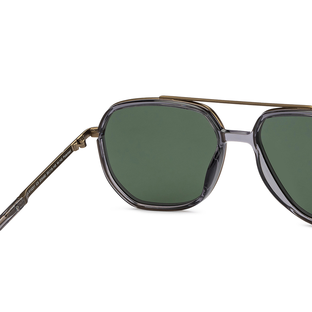 Lenskart Studio Online Gold Full Rim Geometric right side