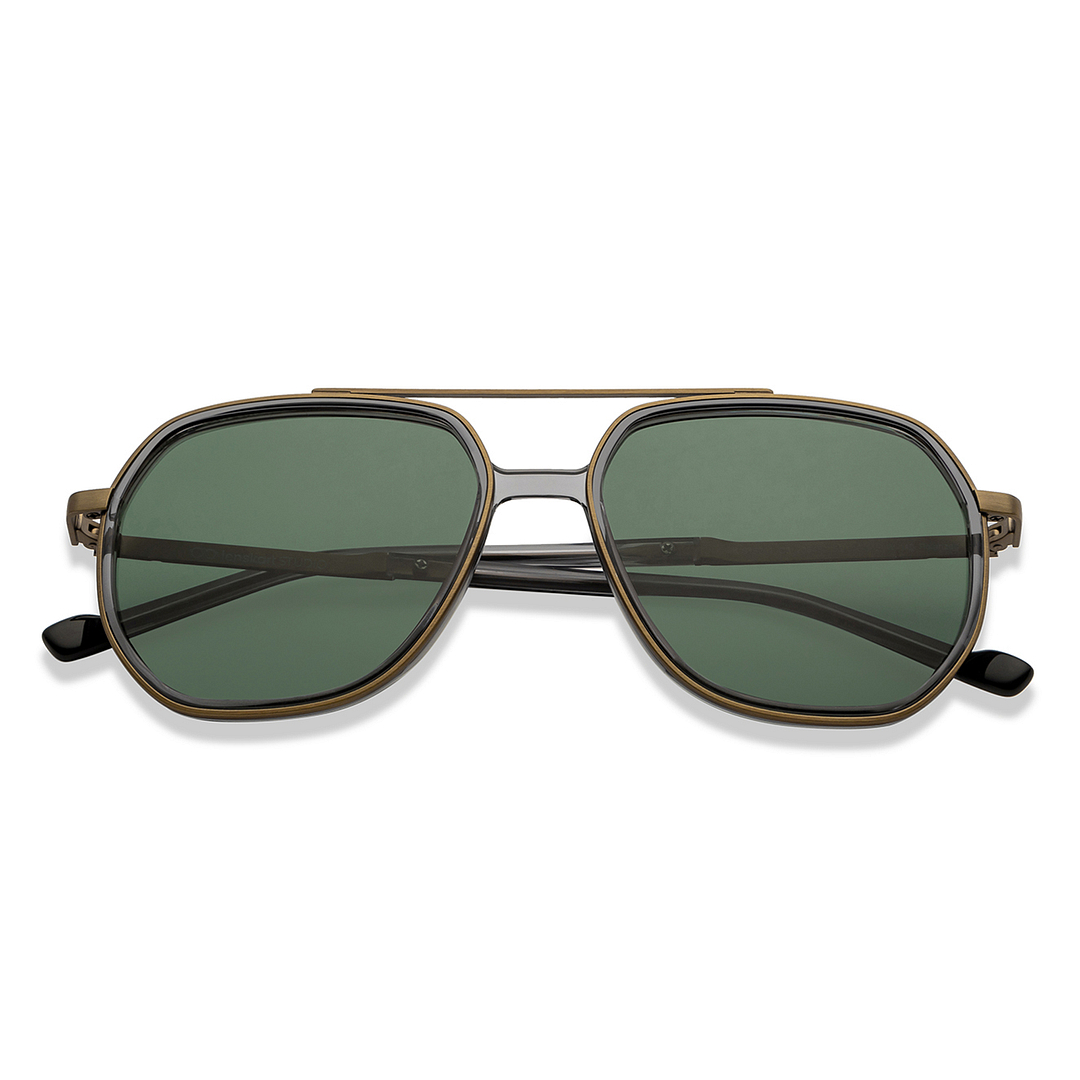 Lenskart Studio Online Gold Full Rim Geometric left side