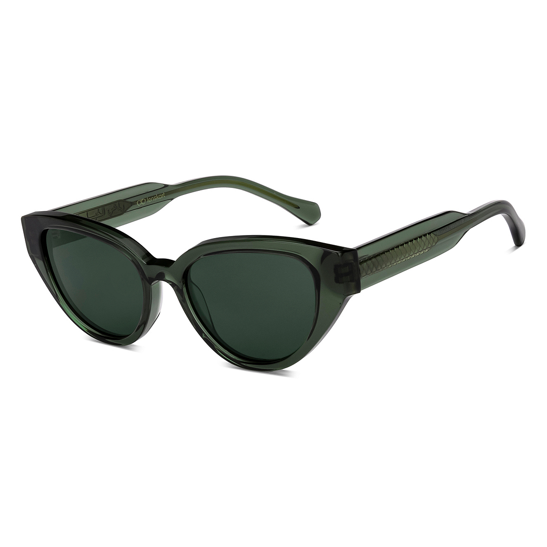 Lenskart Green Full Rim Cat Eye left side