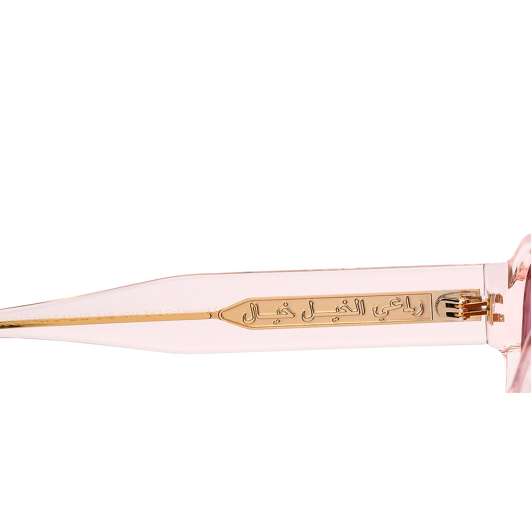 Lenskart Pink Transparent Full Rim Aviator left side