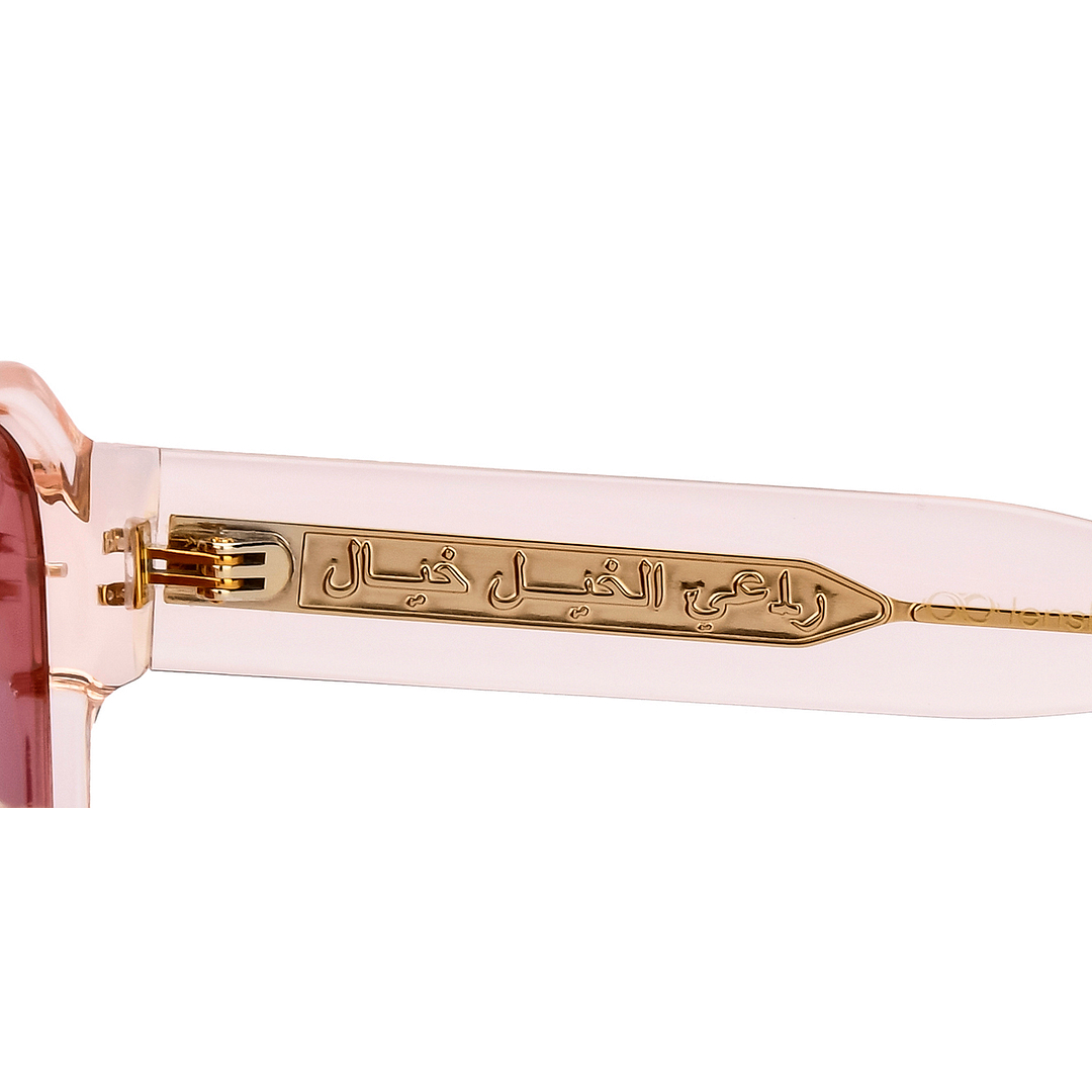 Lenskart Pink Transparent Full Rim Aviator right side