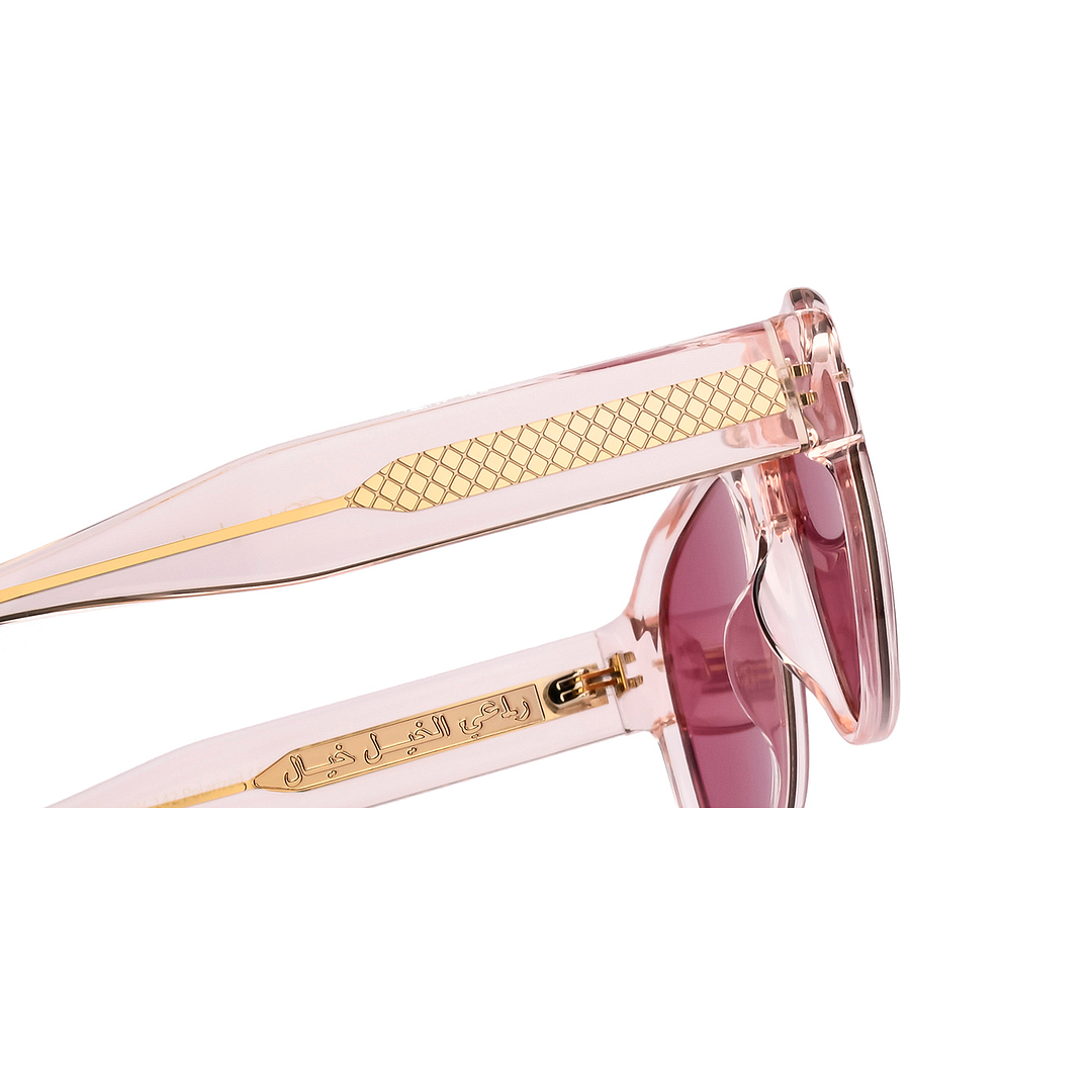 Lenskart Pink Transparent Full Rim Aviator left side
