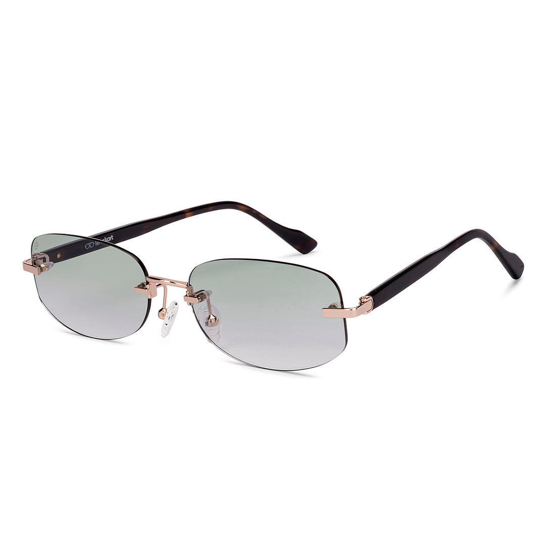 Lenskart Gold Rimless Rectangle right side