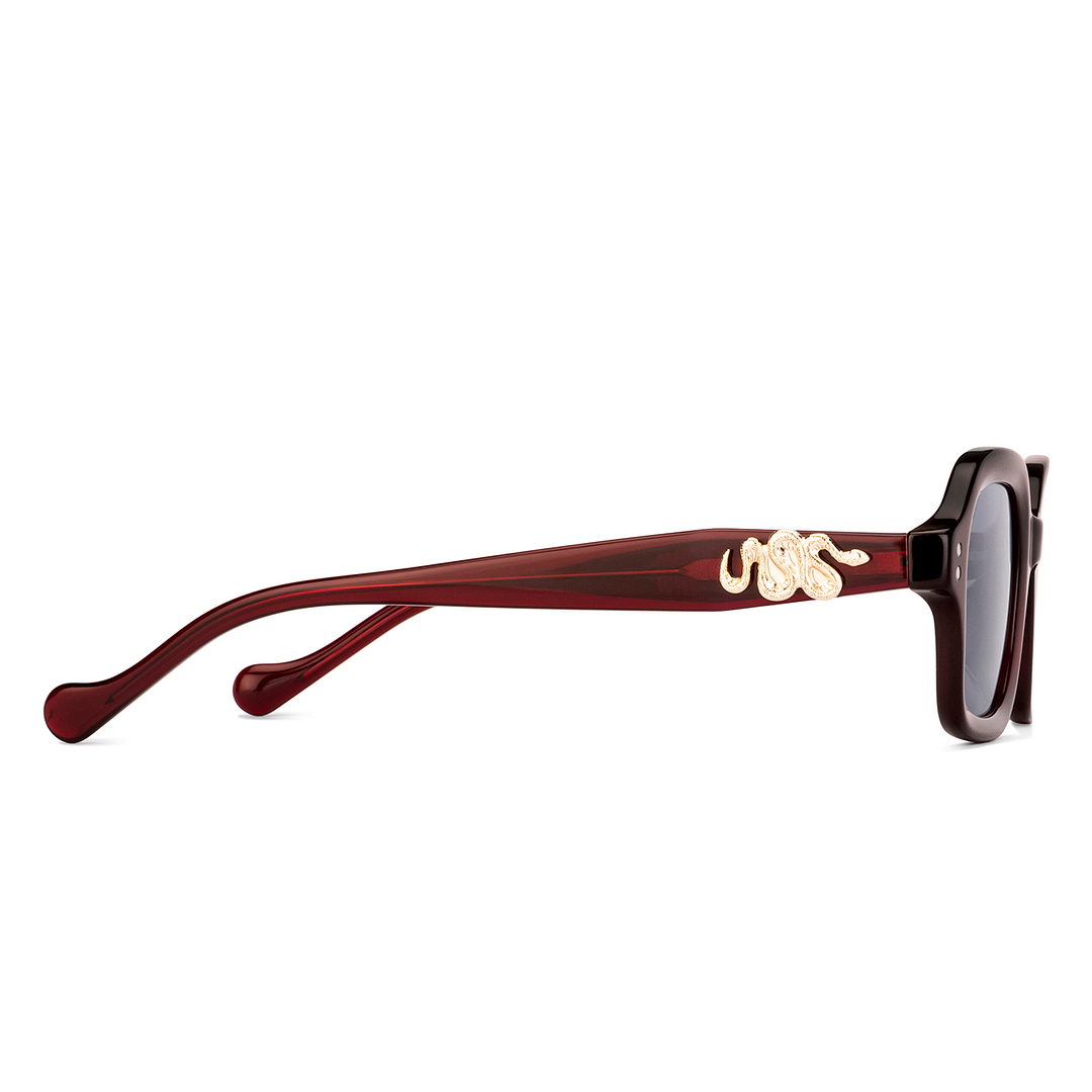 Lenskart Red Full Rim Rectangle left side