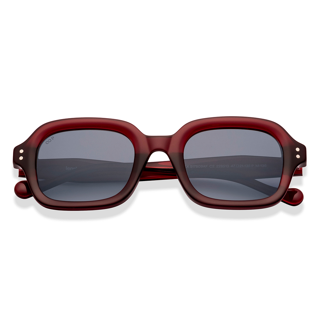 Lenskart Red Full Rim Rectangle left side
