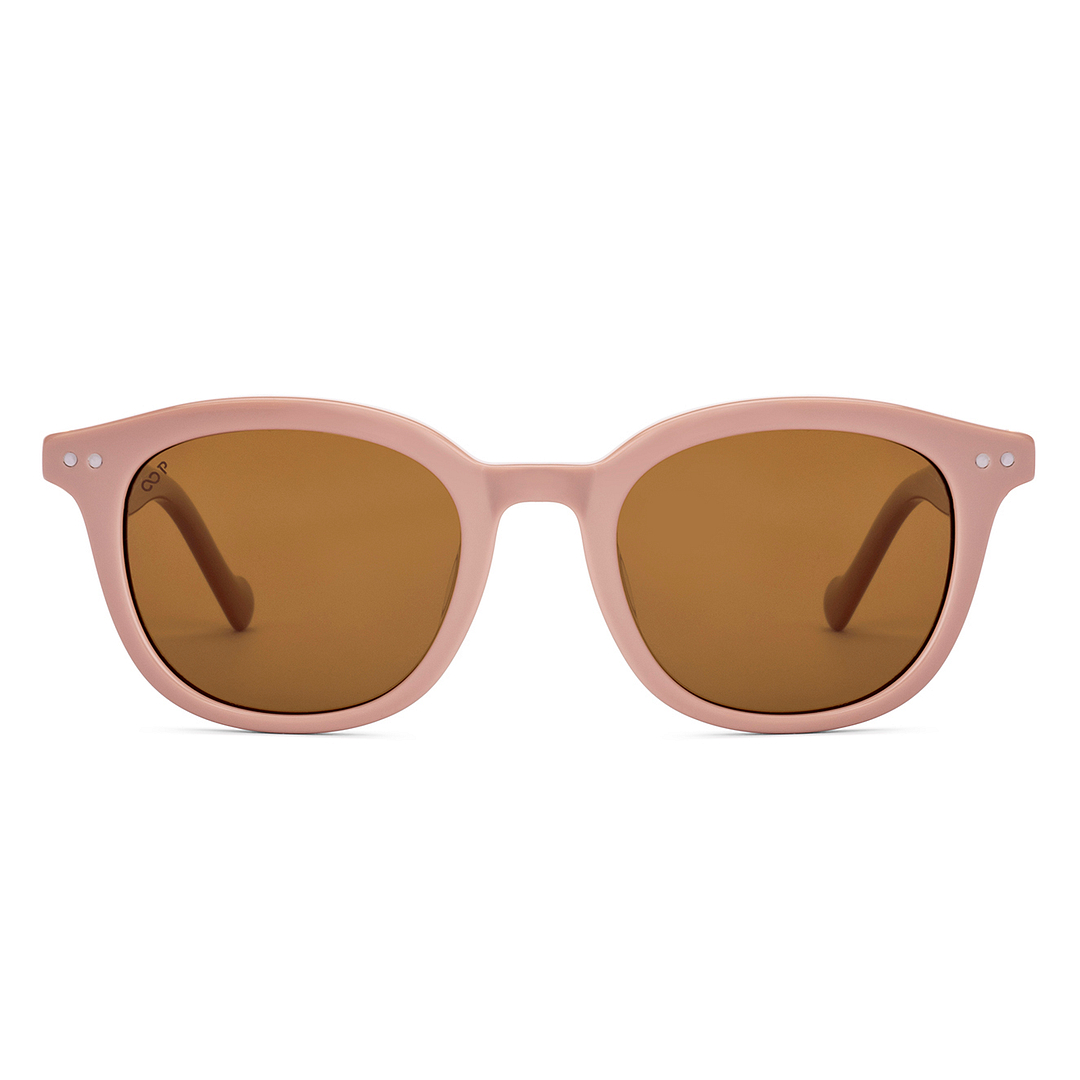 Lenskart Peach Pink Full Rim Round left side