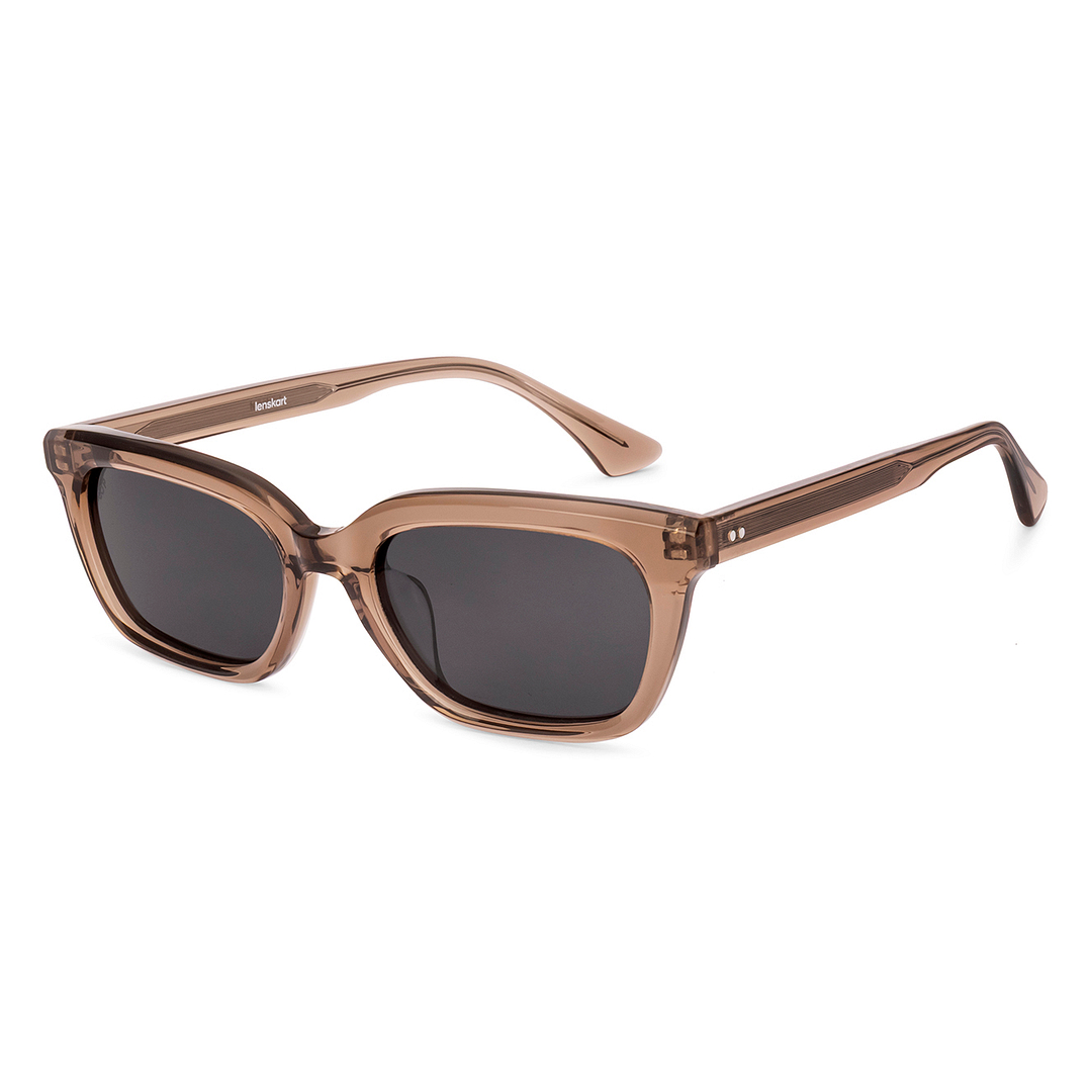 Lenskart Brown Transparent Full Rim Square right side