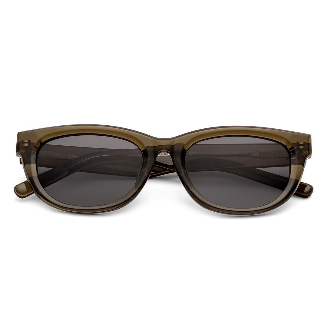 Lenskart Green Transparent Full Rim Oval left side