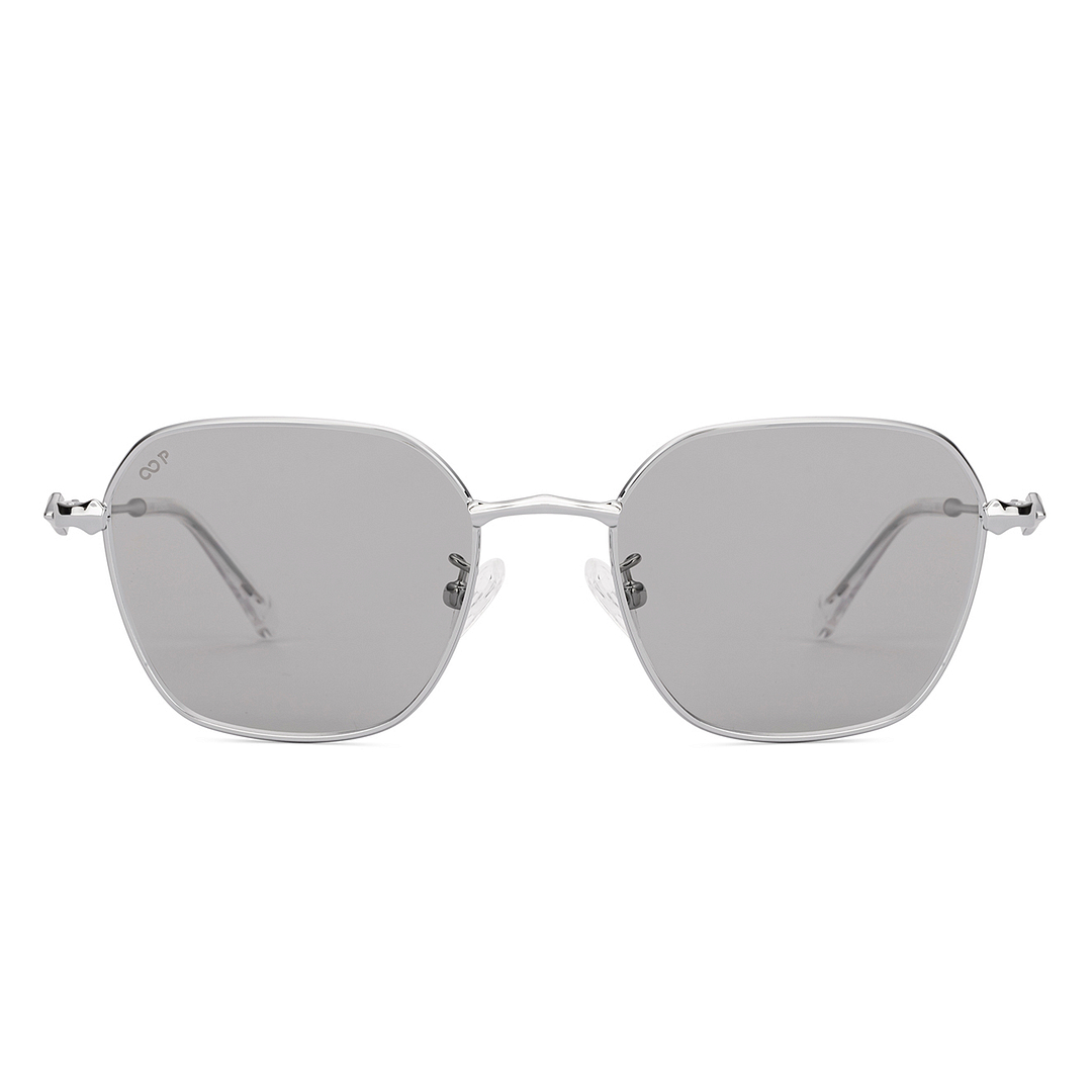 Lenskart Silver Full Rim Geometric right side